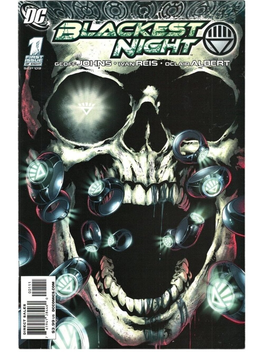 DC Comics Blackest Night #1 2009 Bagged Boarded Green Lantern Hawkman Hawkgirl